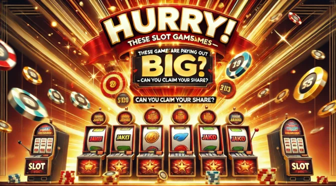 Hurry! These Slot Games Are Paying Out BIG—Can You Claim Your Share?